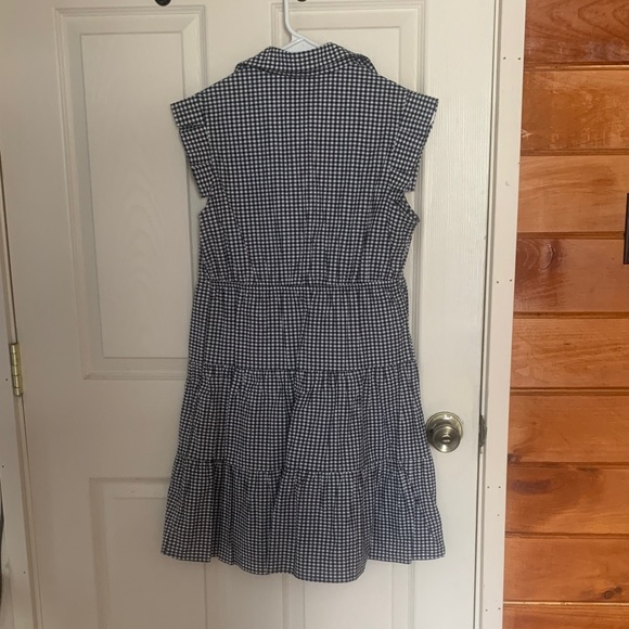 Monteau Black and White Checkered Midi Dress - Picture 4 of 4